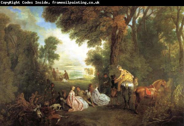 Jean-Antoine Watteau The Halt During the Chase